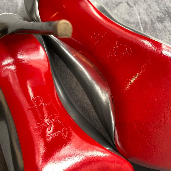 Christian Louboutin Silver Pumps 38 - Picture 7 of 8